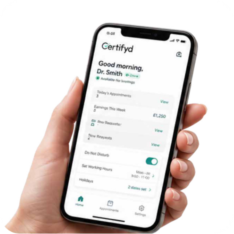 Certifyd mobile dashboard preview
