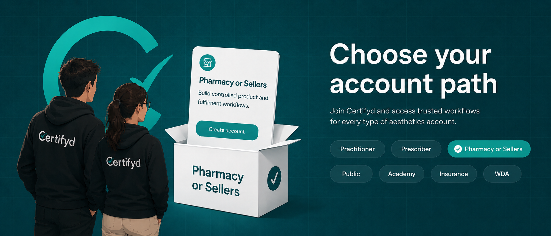 Pharmacy or Sellers account path preview